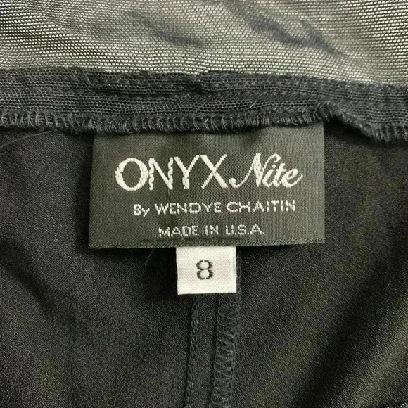 Onyx Nite Women's Black Rhinestone Embellished Dress Size Small - Picture 2 of 5